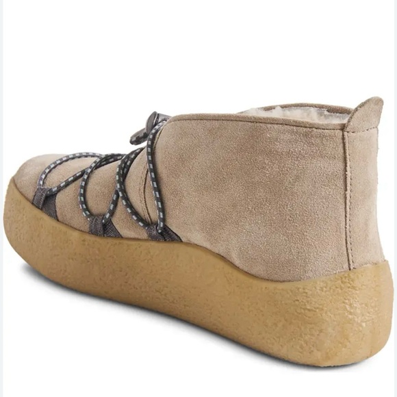 Free People Snowdrop Micro Genuine Suede Shearling Boots Sold Out online NWOT - Picture 2 of 6